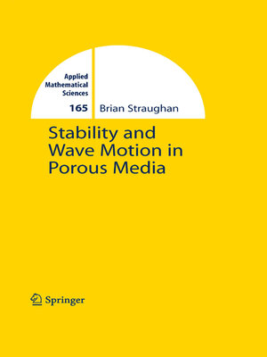 cover image of Stability and Wave Motion in Porous Media